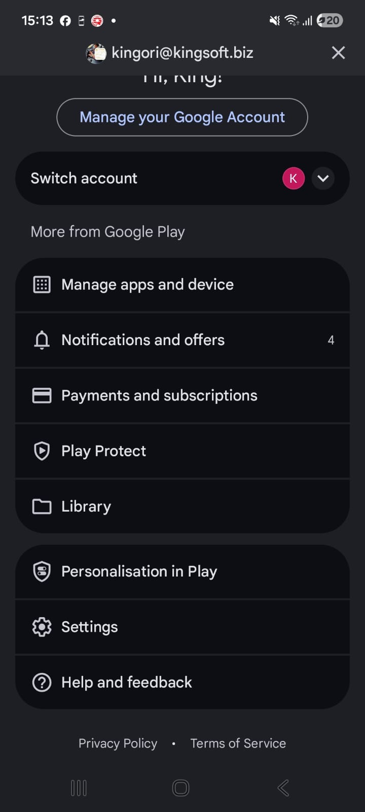 Allowed apps with Always/Limit options