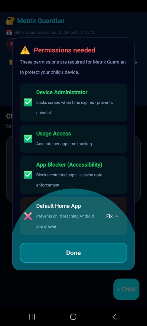 Only Default Home App remains